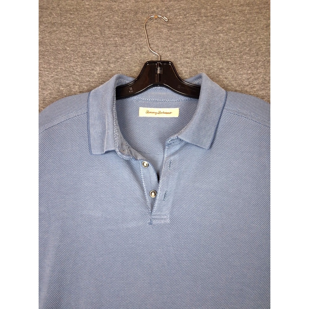 Tommy Bahama Mens Shirt XL Blue Polo Modal Golf Resort Weekend Vacation Dad